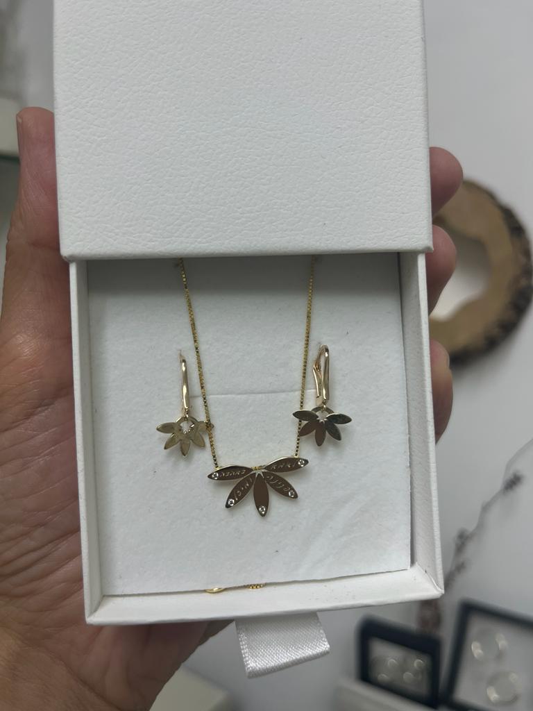 Whispers of Nature Gold Set - AlmaJewelryShop