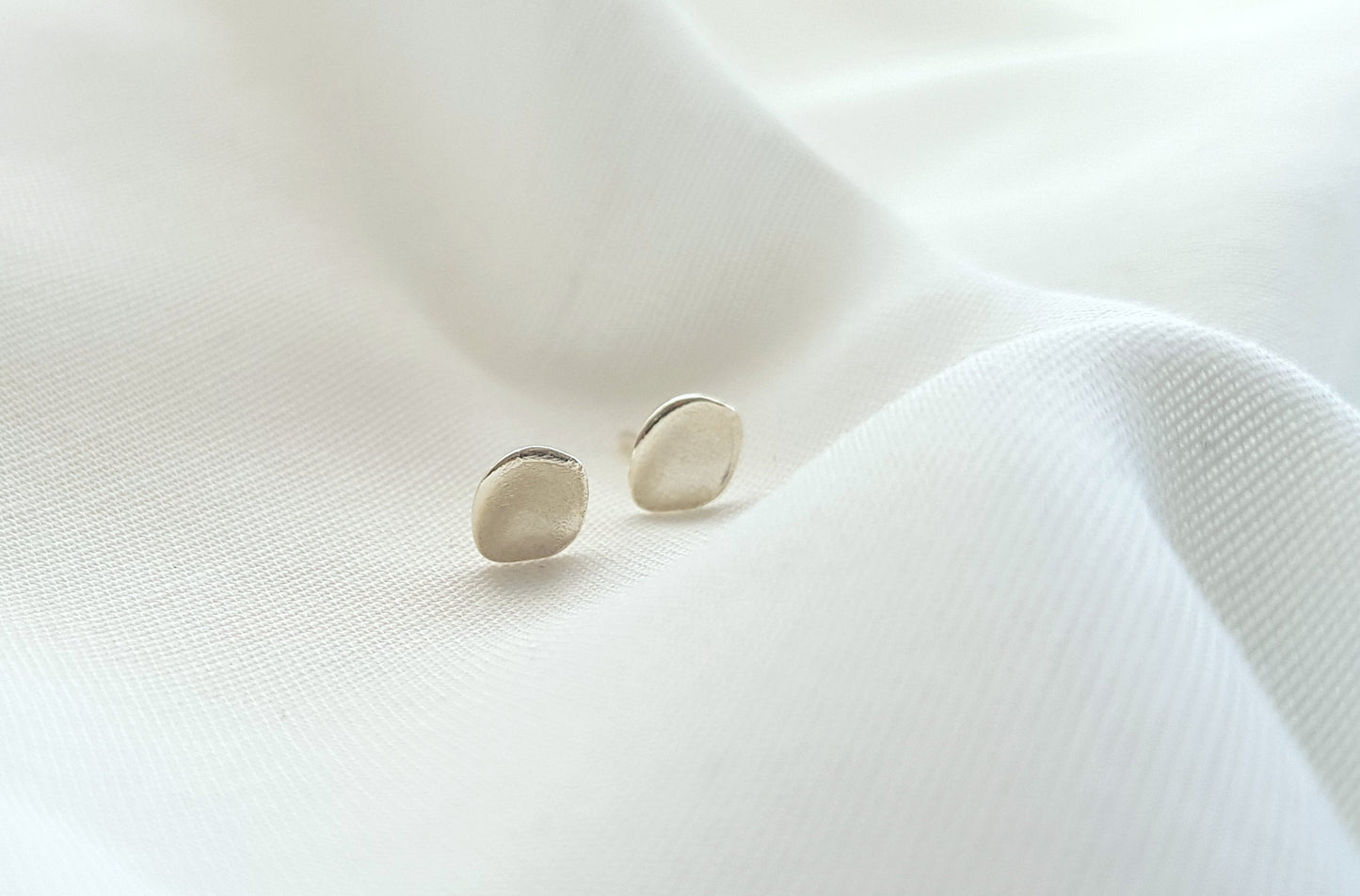 Organic Stud Earrings | Small Earrings - AlmaJewelryShop Online boutique for gold and silver jewelry