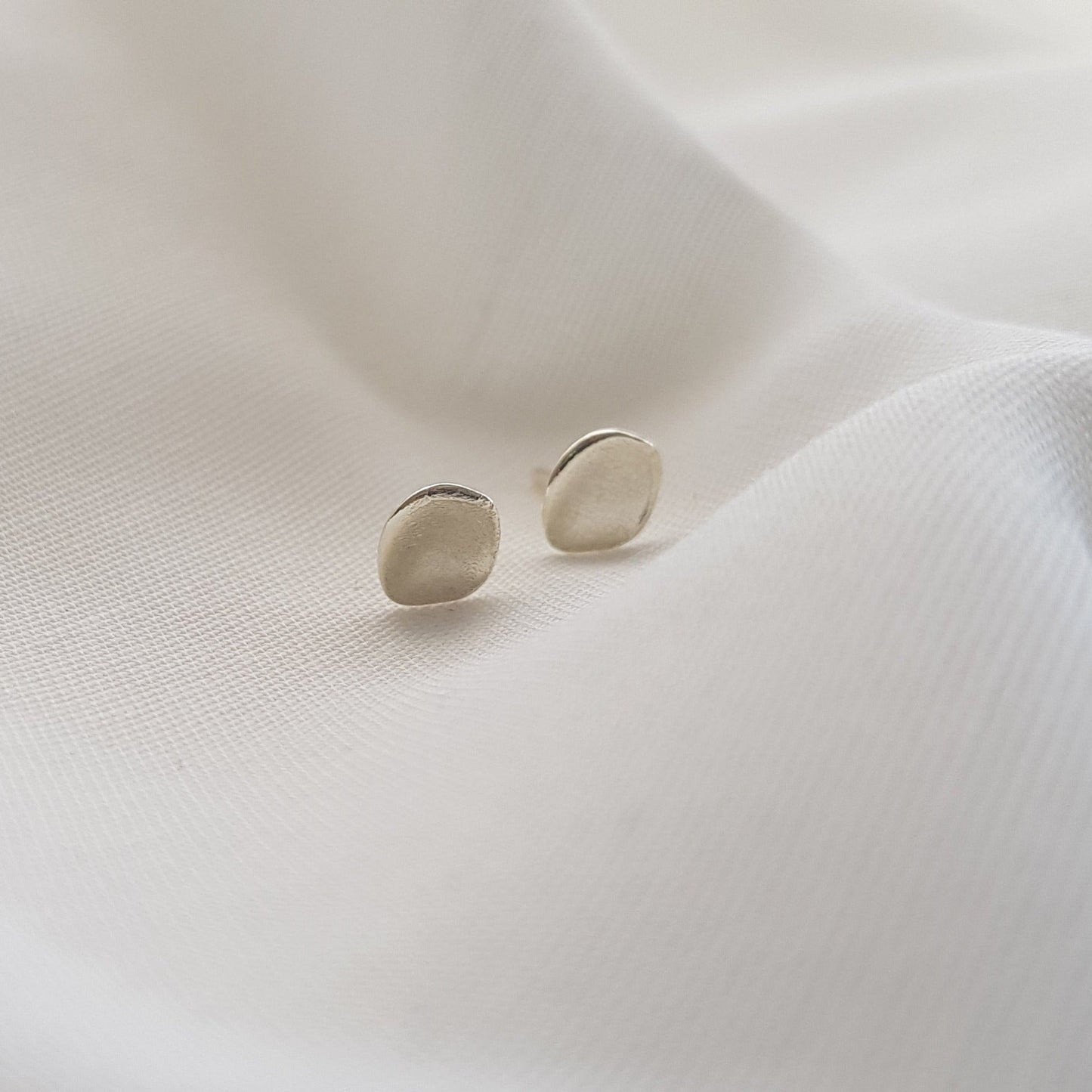 Organic Stud Earrings | Small Earrings - AlmaJewelryShop Online boutique for gold and silver jewelry