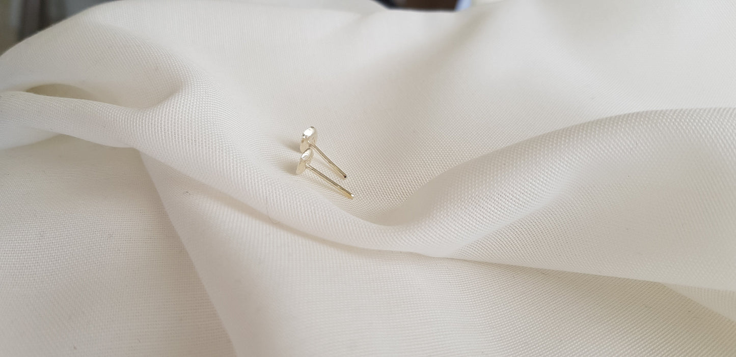 Organic Stud Earrings | Small Earrings - AlmaJewelryShop Online boutique for gold and silver jewelry