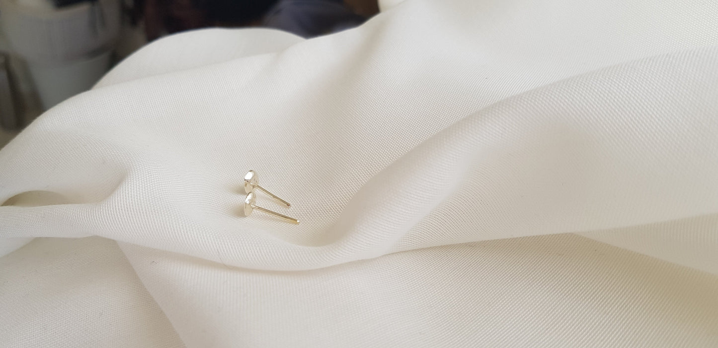 Organic Stud Earrings | Small Earrings - AlmaJewelryShop Online boutique for gold and silver jewelry