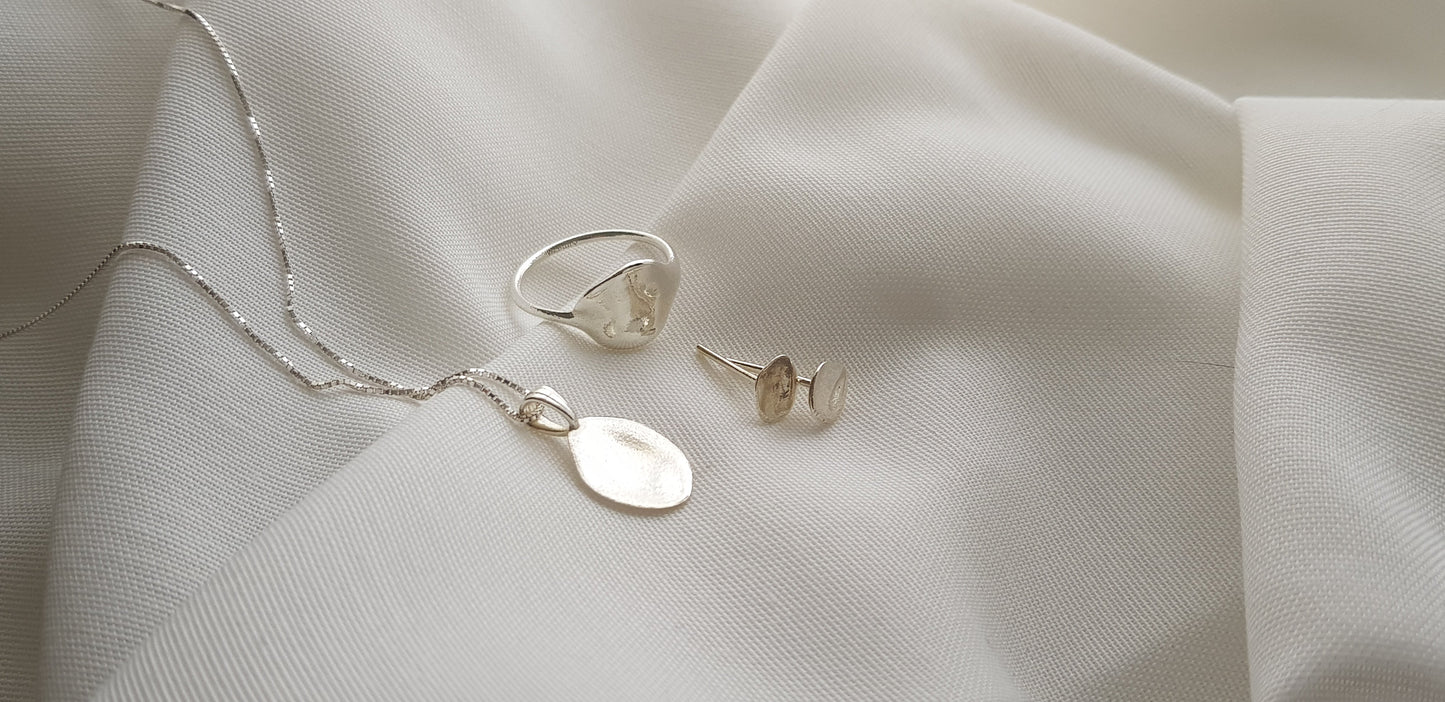 Organic Stud Earrings | Small Earrings - AlmaJewelryShop Online boutique for gold and silver jewelry