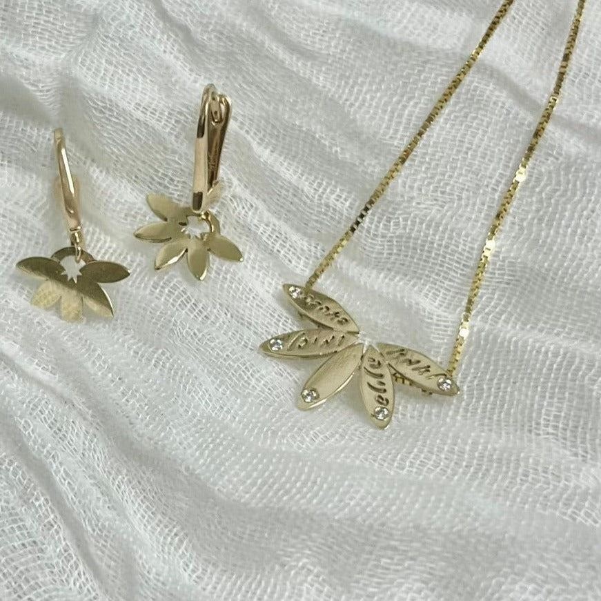Whispers of Nature Gold Set - AlmaJewelryShop