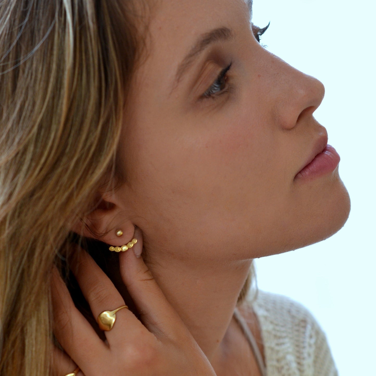 Silver Grace: Versatile Ear Jacket Earrings - AlmaJewelryShop