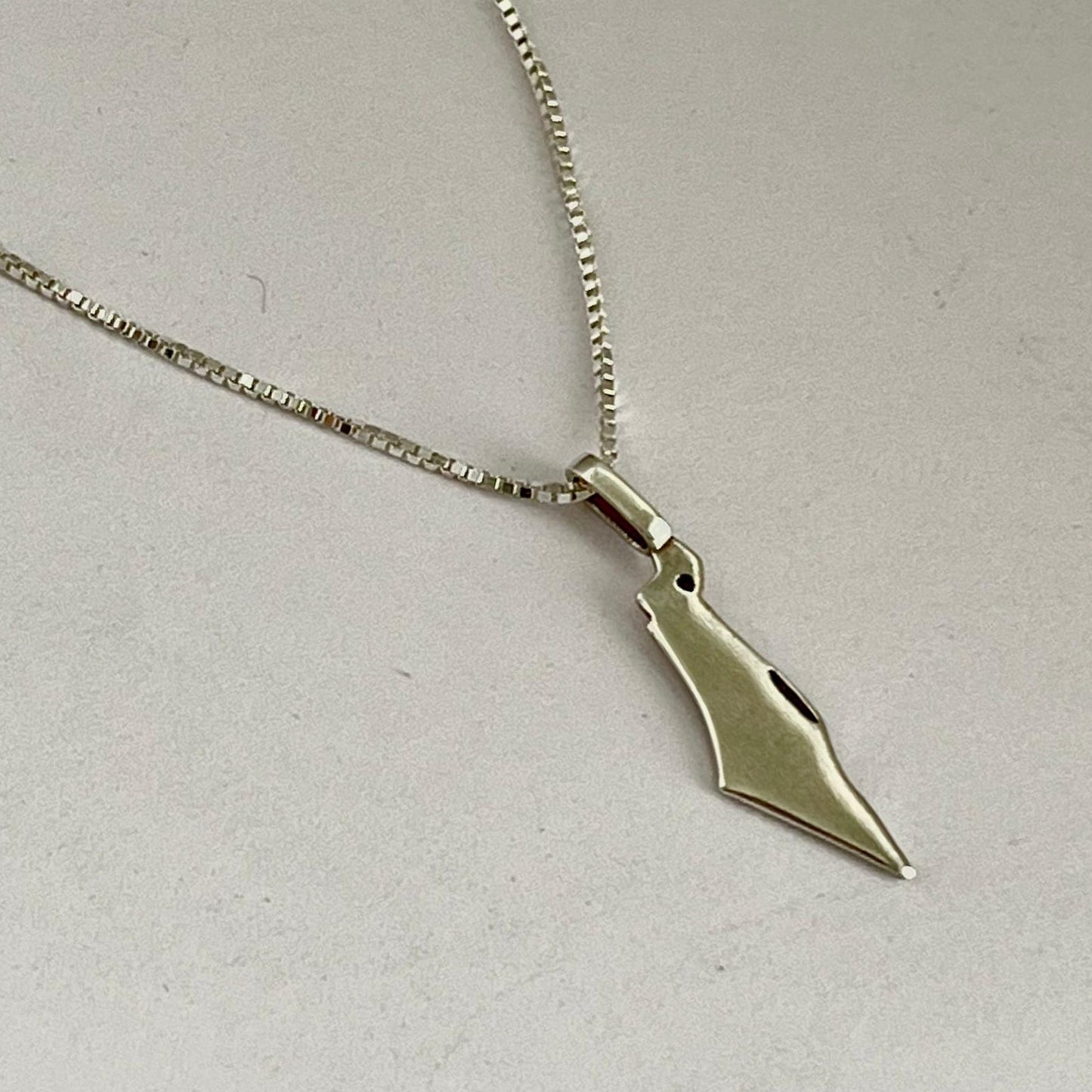 תליון מפת ישראל מכסף 1