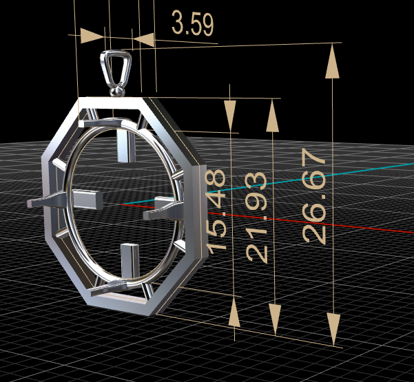 תליון מחומש - כסף 925