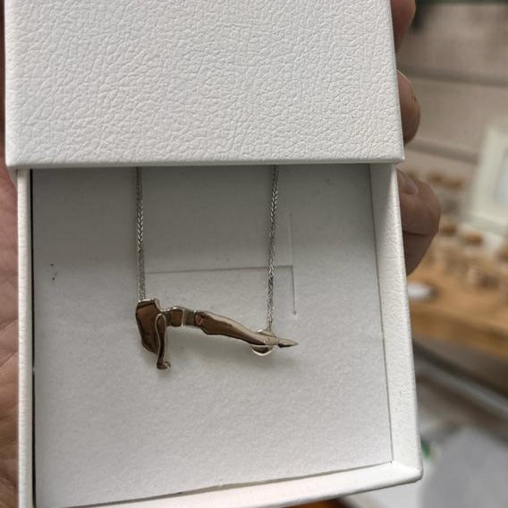 שרשרת ותליון יוגה מכסף
