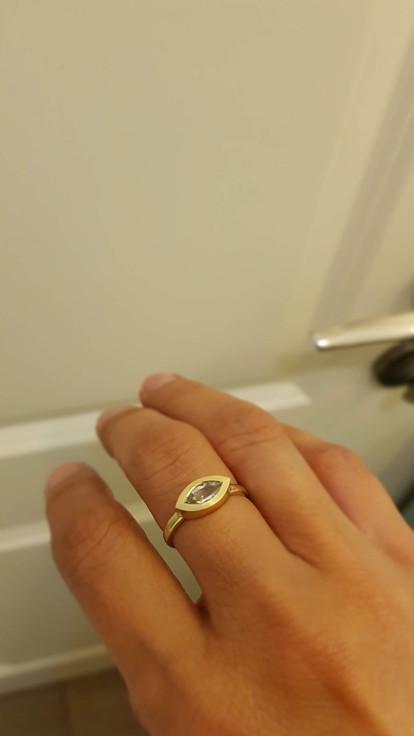 Aquamarine marquise gold ring. Marquise gold Ring, Personalized Ring, Delicate ring, 14K gold Ring, - AlmaJewelryShop Online boutique for gold and silver jewelry
