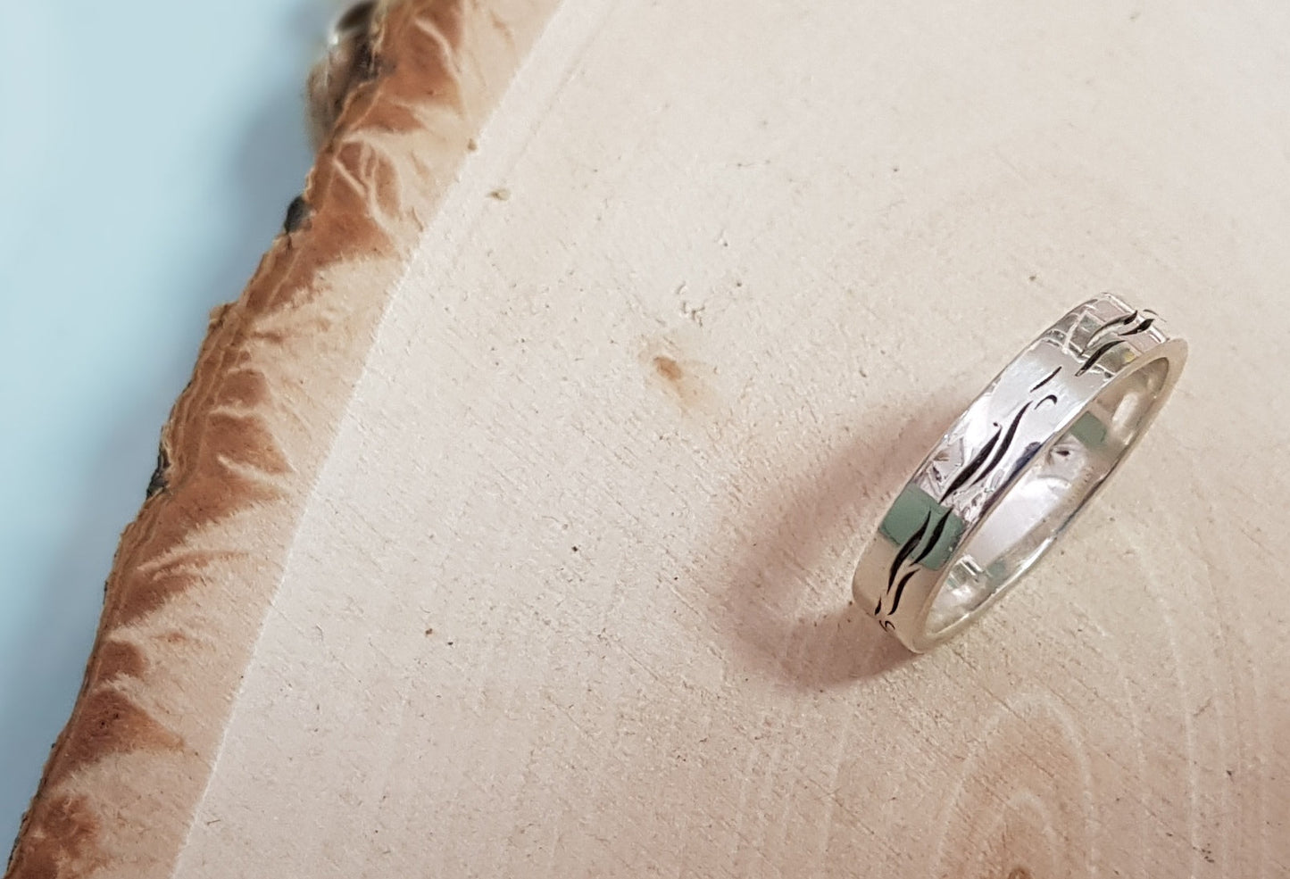 Waves Ring, Sterling Silver Men Ring, Name ring, silver ring, Personalized Ring, design ring - AlmaJewelryShop Online boutique for gold and silver jewelry