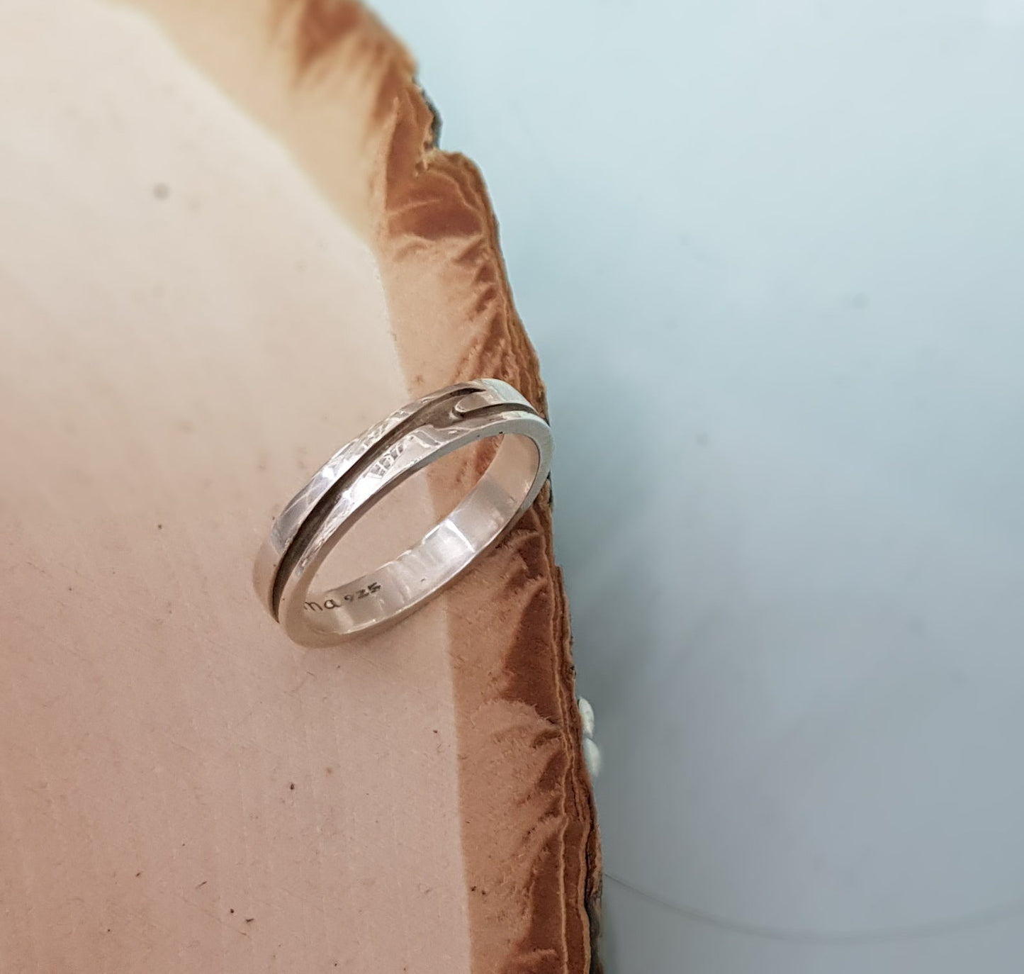 Sterling Silver Wave Ring, Name ring, silver ring, Personalized Ring, design ring - AlmaJewelryShop Online boutique for gold and silver jewelry