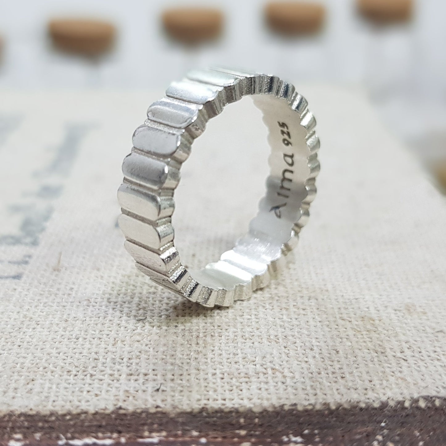 Unique Men Ring, Bold Men Ring, silver ring, Personalized Ring, designer ring - AlmaJewelryShop Online boutique for gold and silver jewelry
