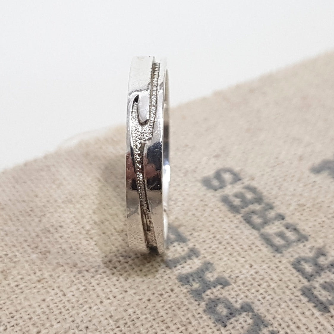 Sterling Silver Wave Ring, Name ring, silver ring, Personalized Ring, design ring - AlmaJewelryShop Online boutique for gold and silver jewelry