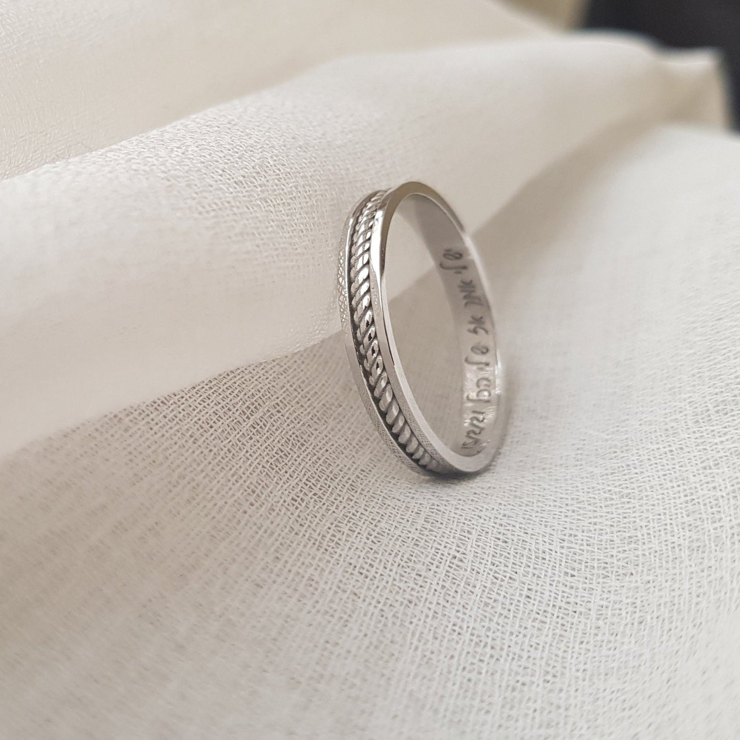 Men's White Gold Wedding Bands - AlmaJewelryShop Online boutique for gold and silver jewelry