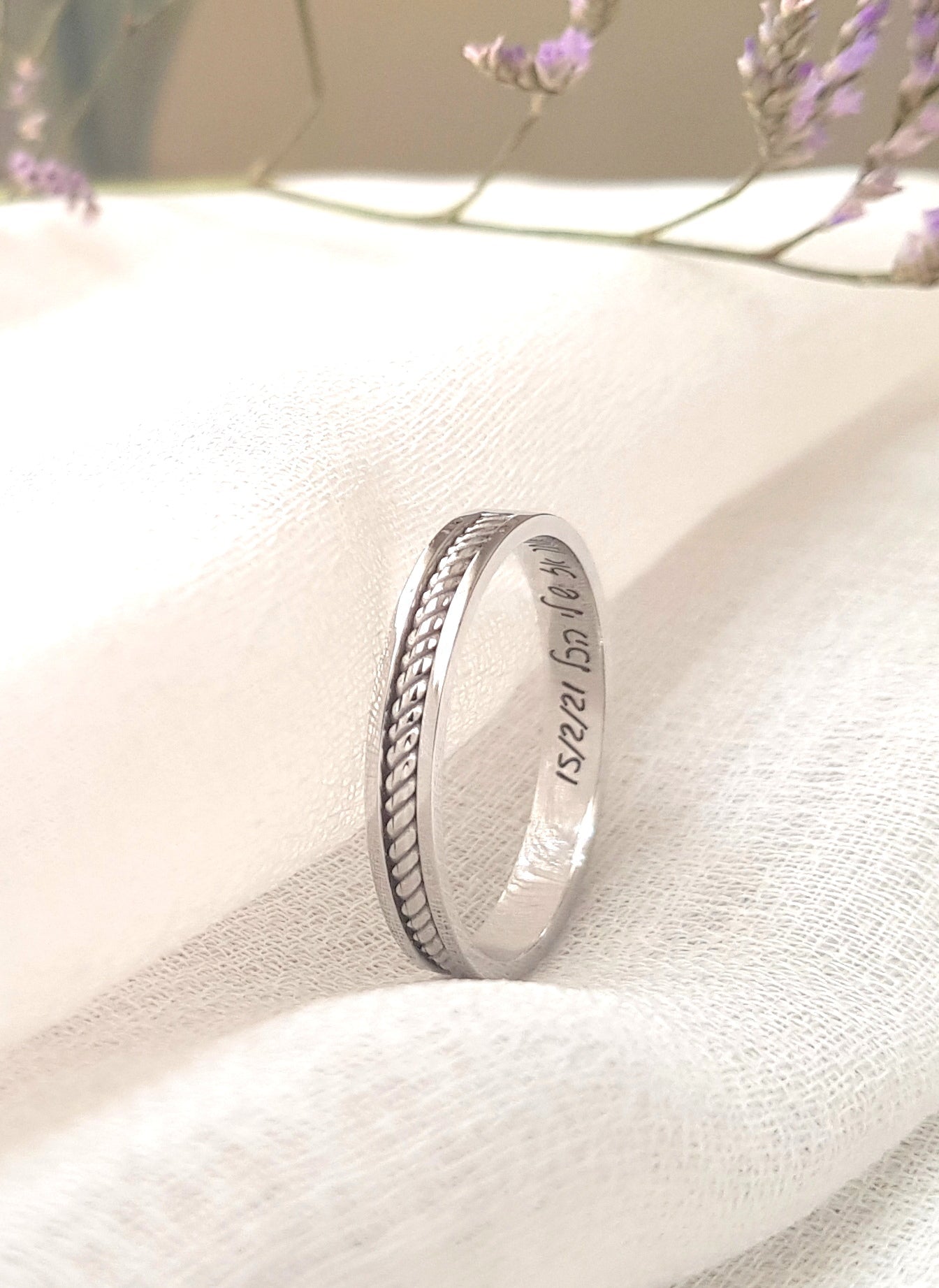 Men's White Gold Wedding Bands - AlmaJewelryShop Online boutique for gold and silver jewelry