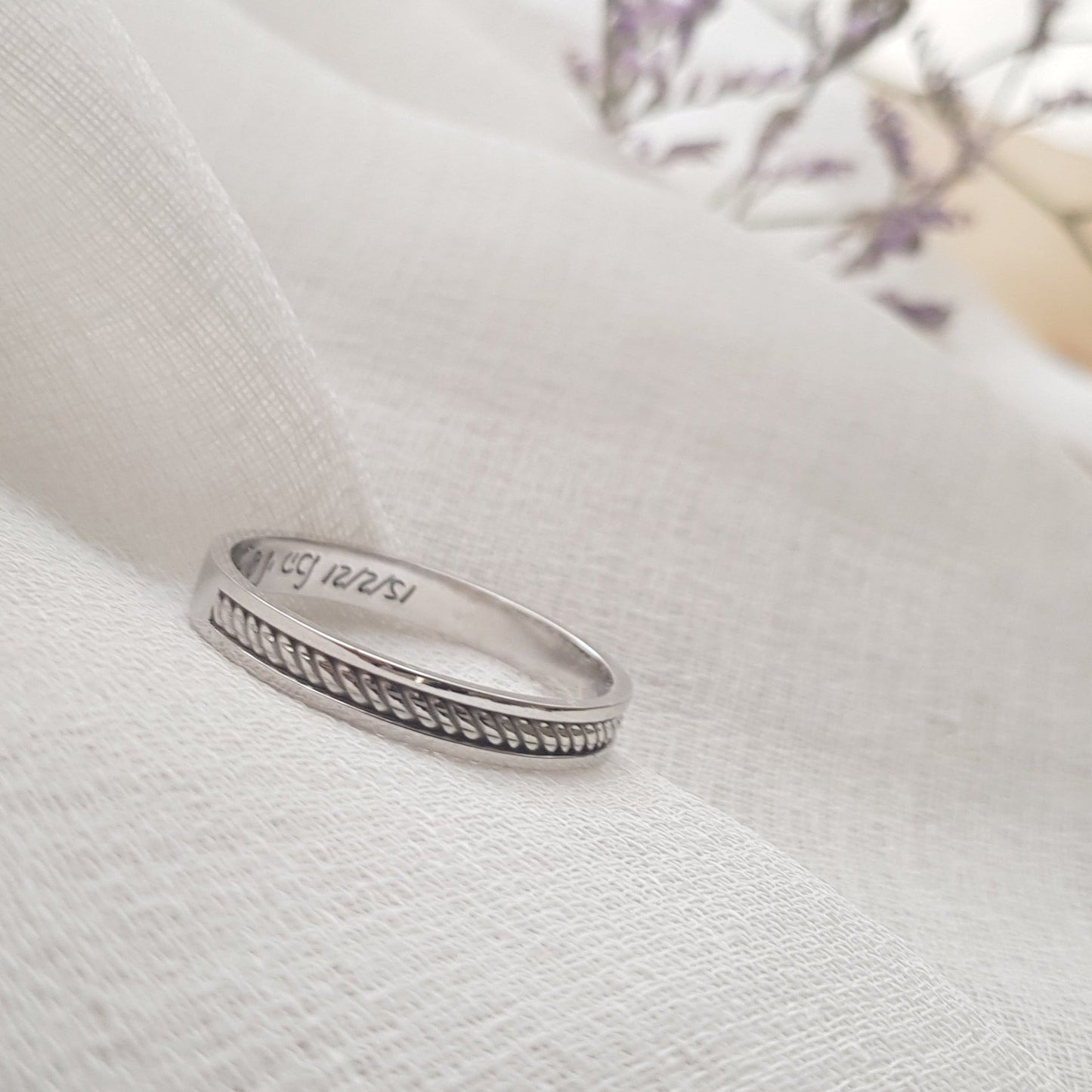 Men's White Gold Wedding Bands - AlmaJewelryShop Online boutique for gold and silver jewelry