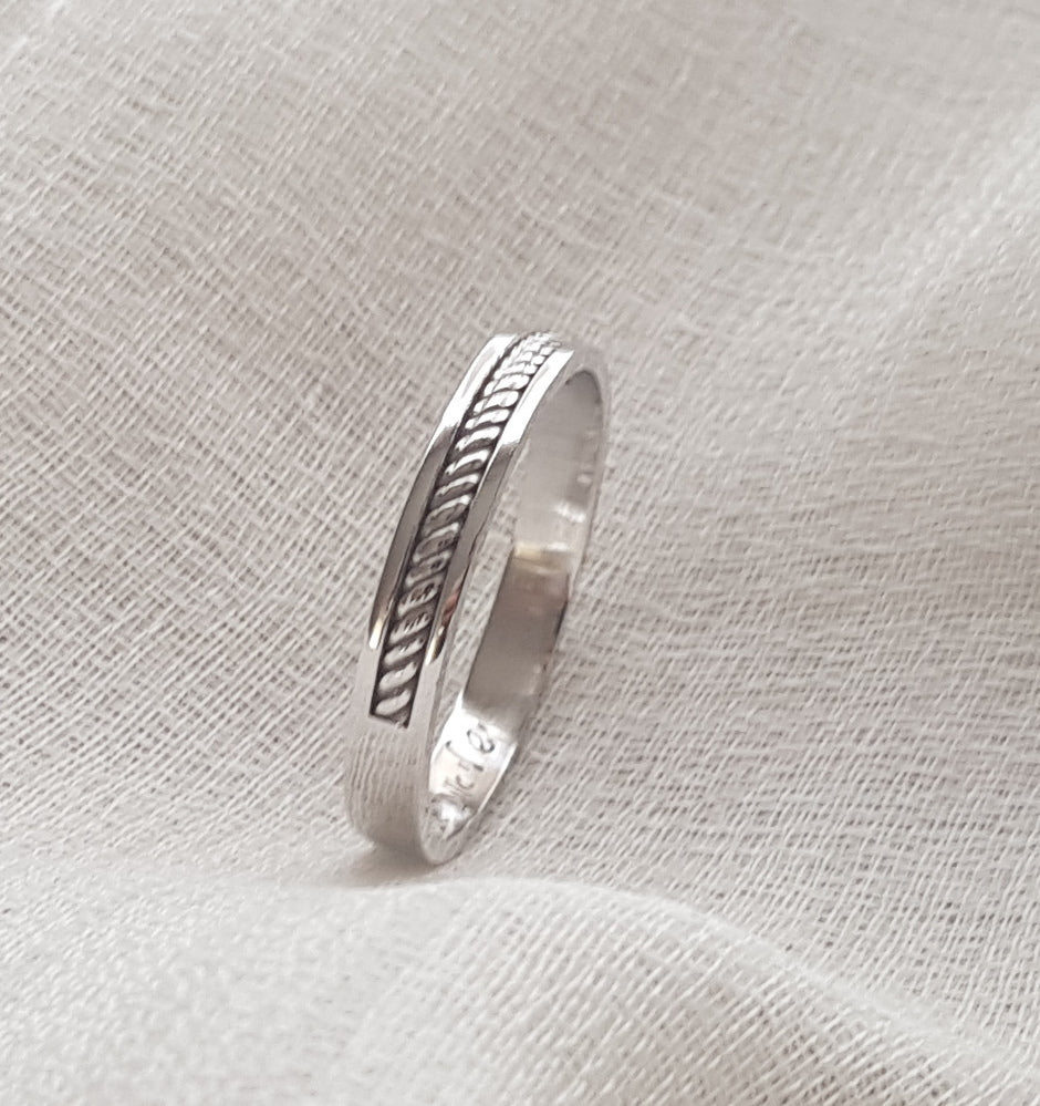 Men's White Gold Wedding Bands - AlmaJewelryShop Online boutique for gold and silver jewelry