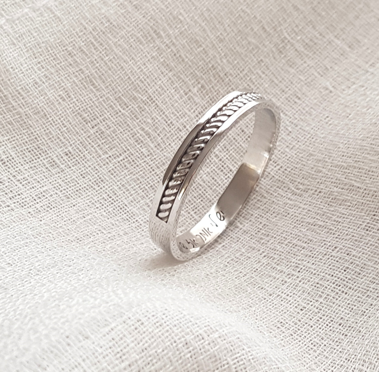 Men's White Gold Wedding Bands - AlmaJewelryShop Online boutique for gold and silver jewelry
