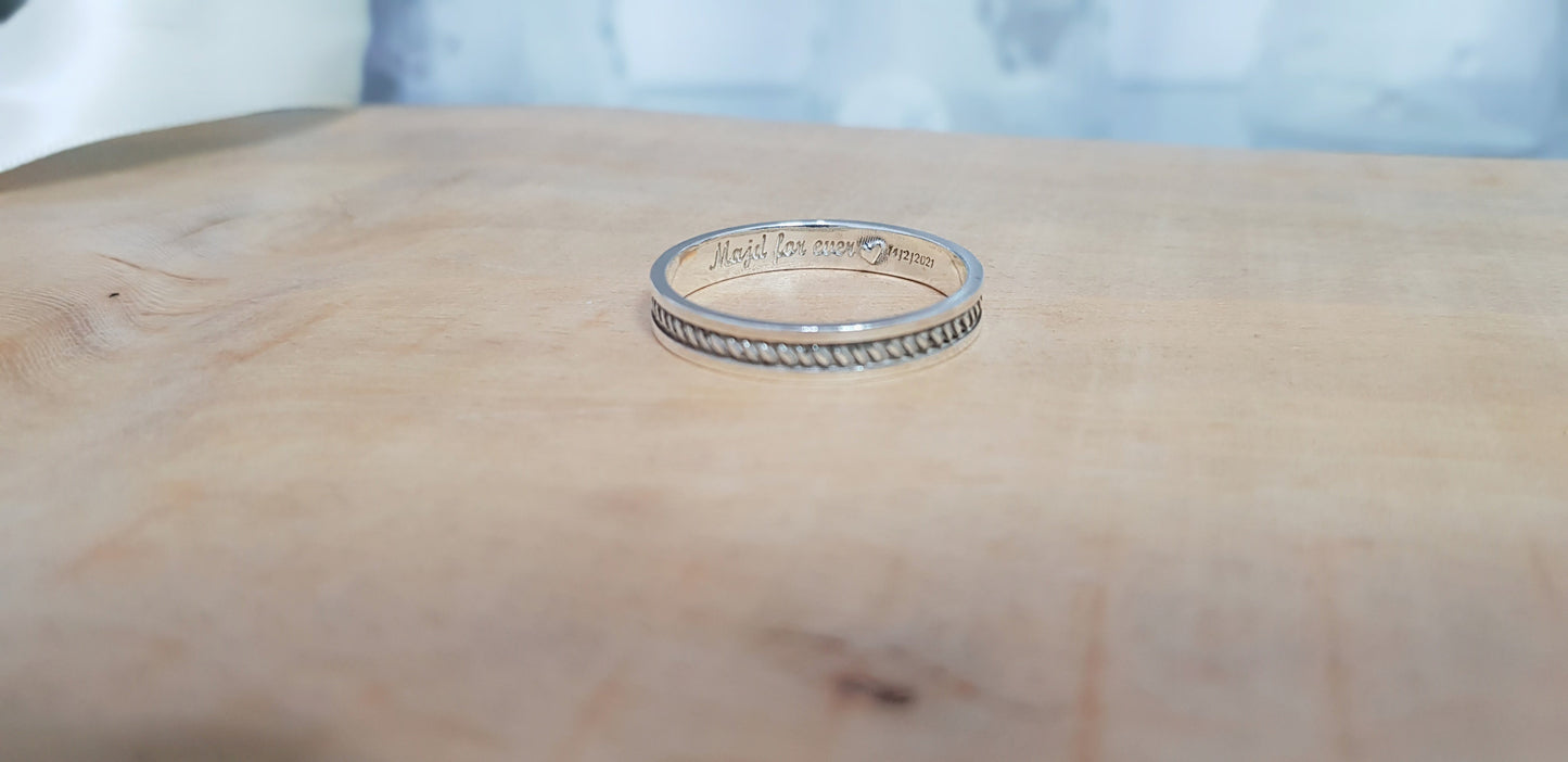 Men's White Gold Wedding Bands - AlmaJewelryShop Online boutique for gold and silver jewelry