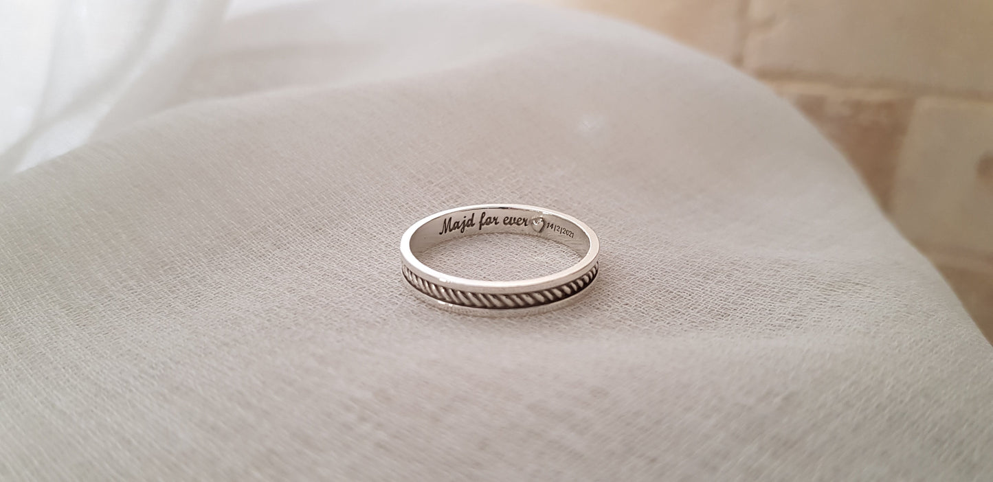 Men's White Gold Wedding Bands - AlmaJewelryShop Online boutique for gold and silver jewelry