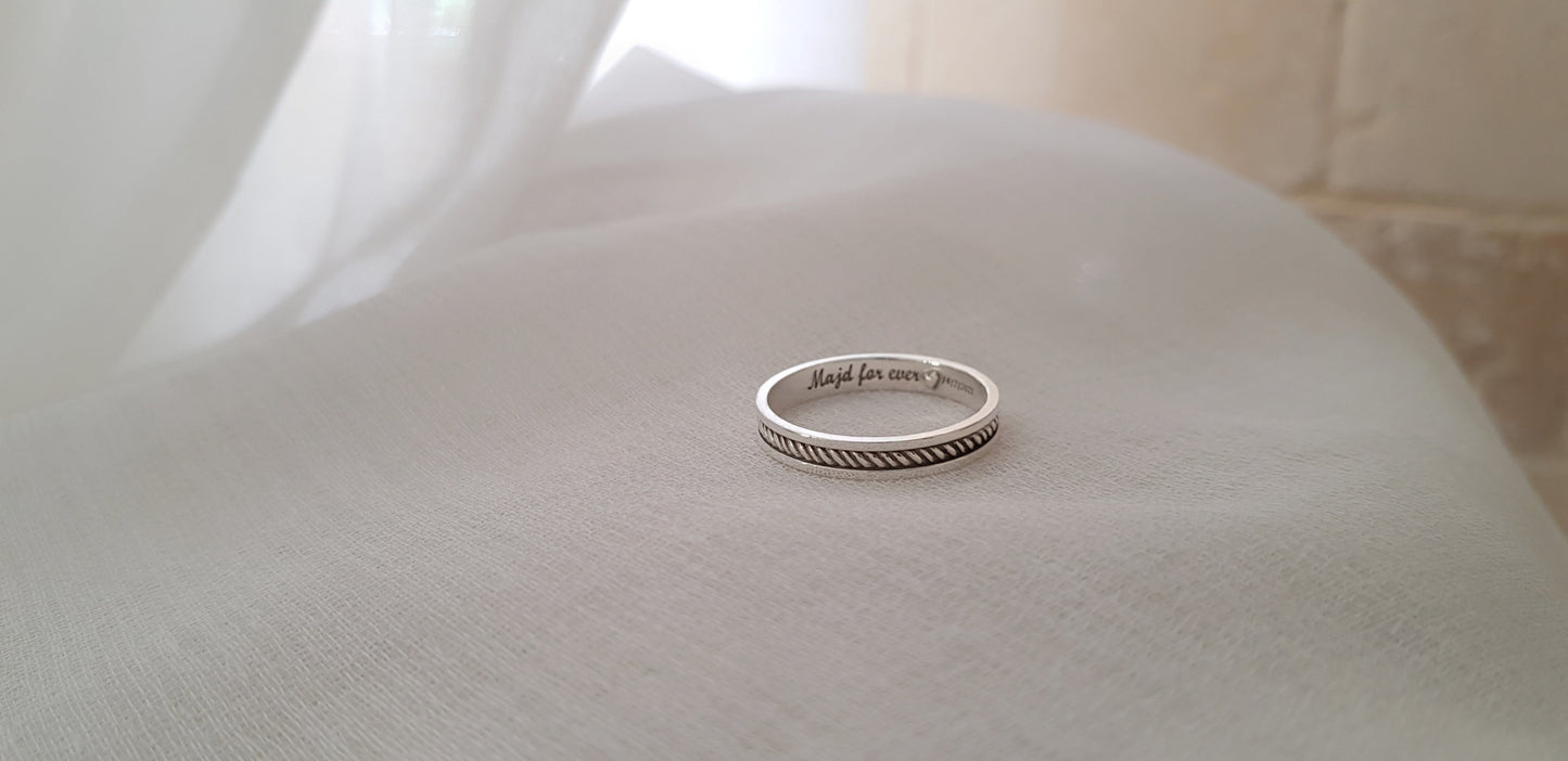 Men's White Gold Wedding Bands - AlmaJewelryShop Online boutique for gold and silver jewelry