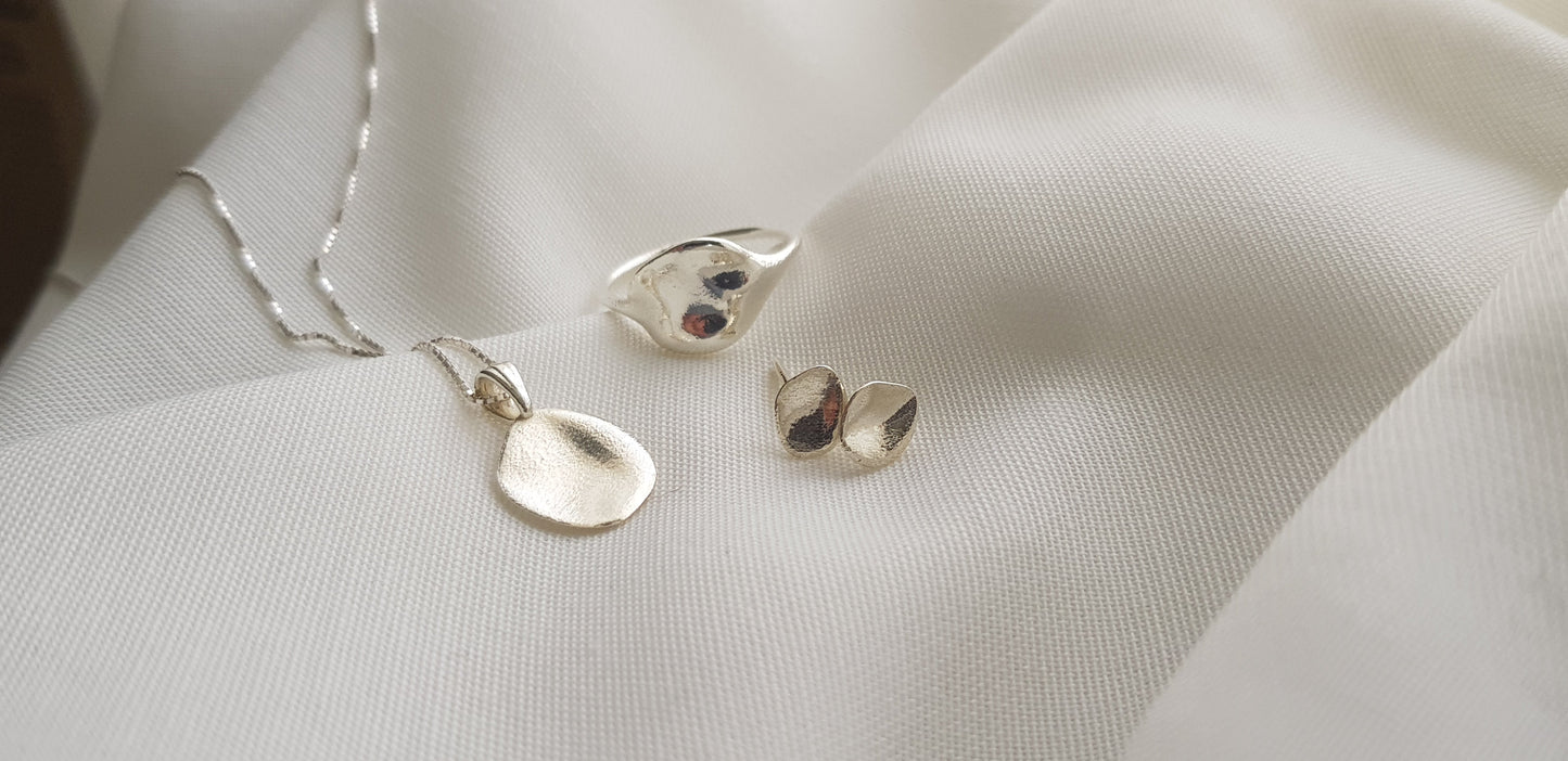 Organic Pendant Necklace | Gold pendant Necklace | Silver Pendant Necklace - AlmaJewelryShop Online boutique for gold and silver jewelry