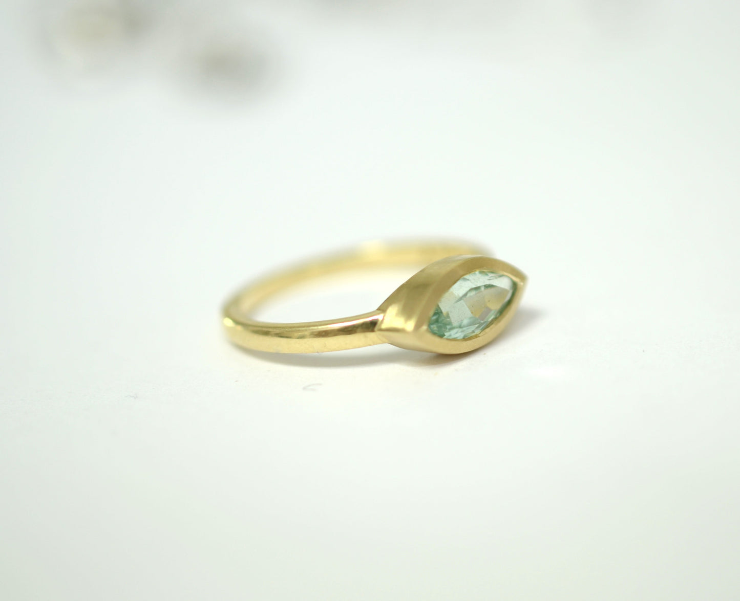 Aquamarine marquise gold ring. Marquise gold Ring, Personalized Ring, Delicate ring, 14K gold Ring, - AlmaJewelryShop Online boutique for gold and silver jewelry
