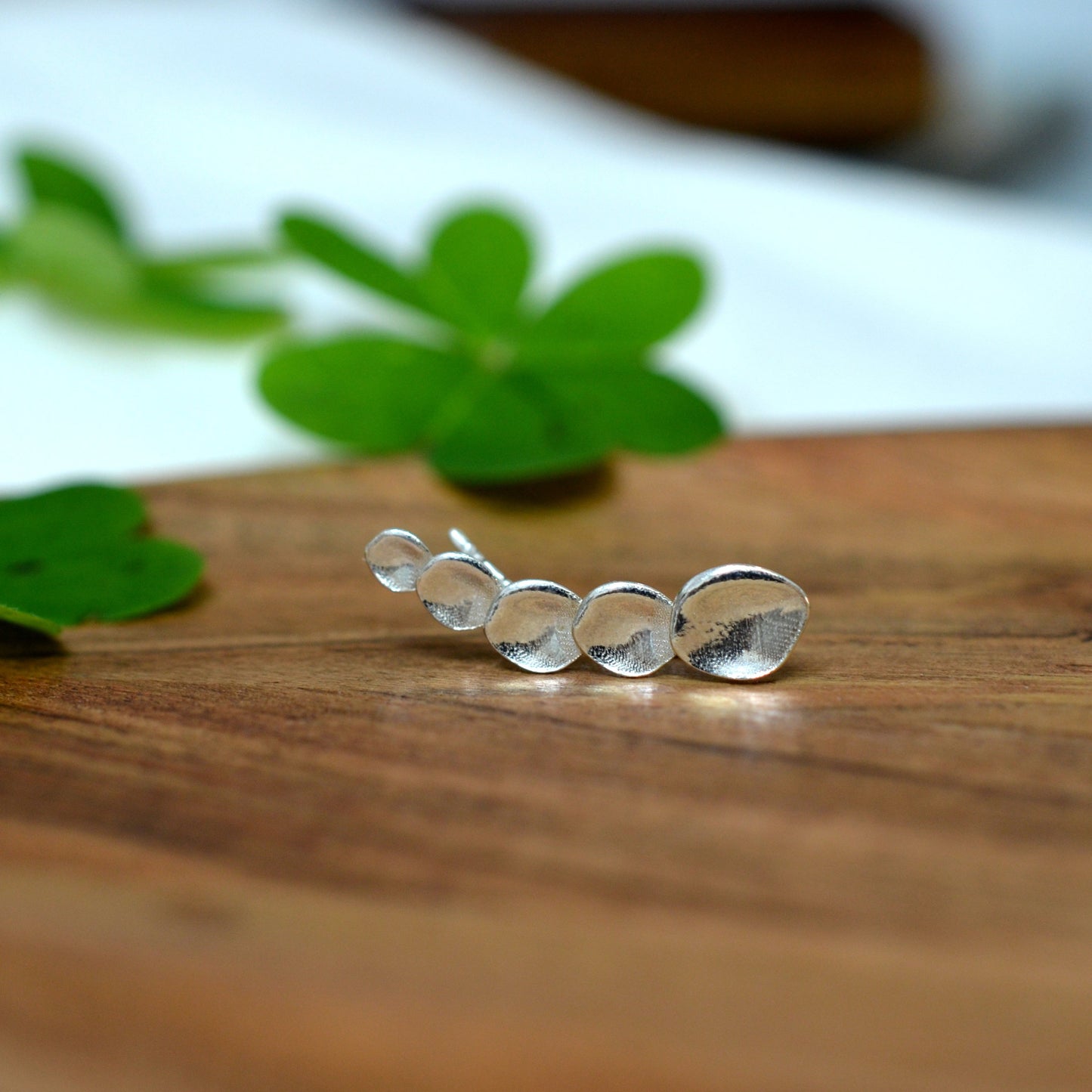 Sculptural Silver Climber - AlmaJewelryShop